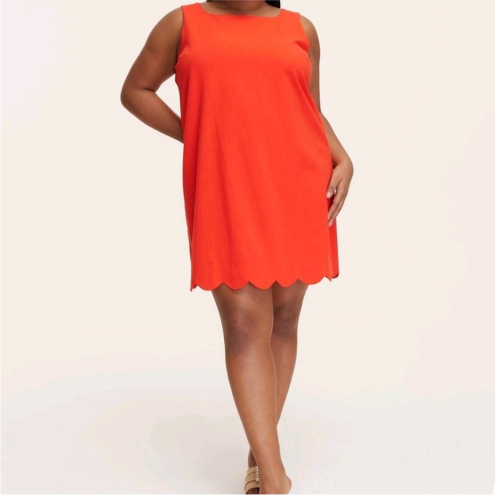 Kate Spade x Target Red Scallop Hem Mini Shift Dress NWOT